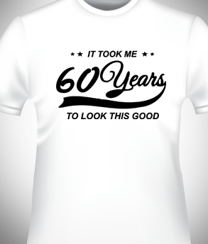 הדפסה על חולצה ליום הולדת 60